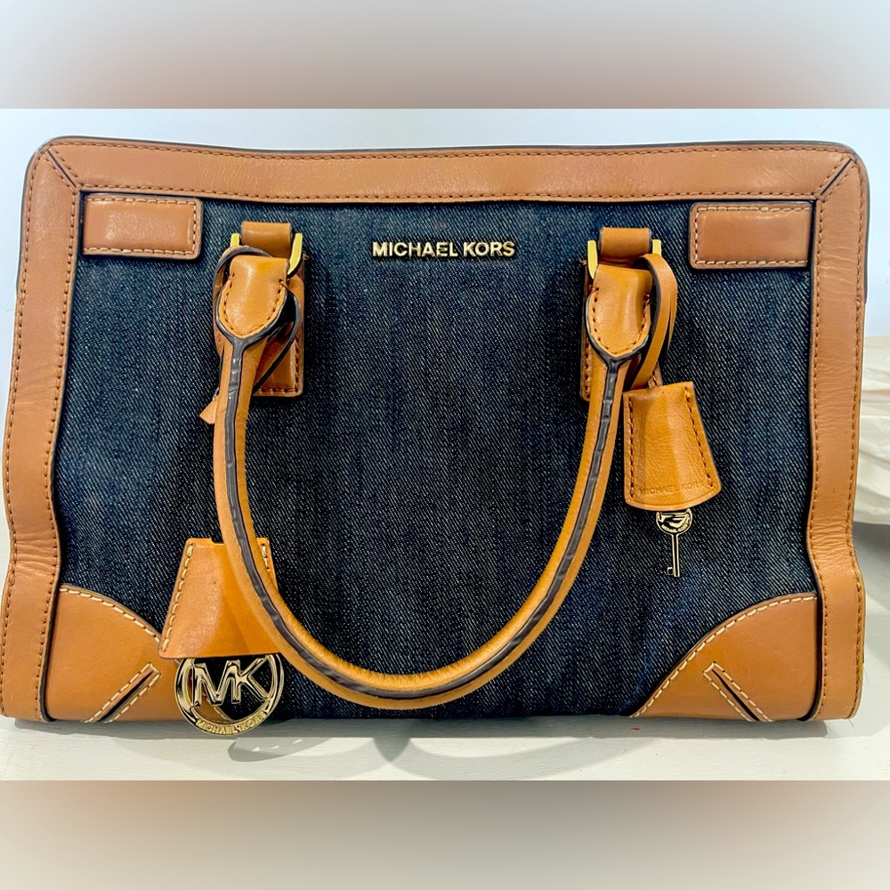 Michael Kors Denim and Leather handle bag/ crossbody